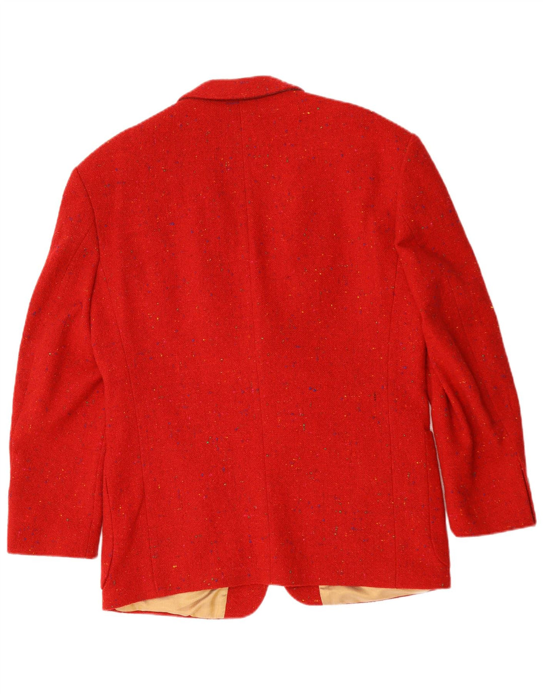 Vintage Herren-Blazer mit 3 Knöpfen, Gr. 40, groß, rot gefleckt