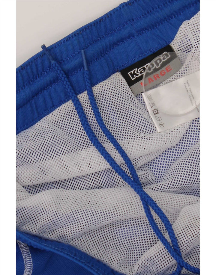 Kappa Herren Graphic Sport Shorts Large Blau Polyester