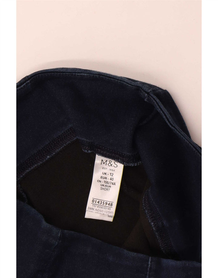 Marks & Spencer Damen-Hose mit kurzem Schnitt, UK 12, M, W28, L24, Marineblau