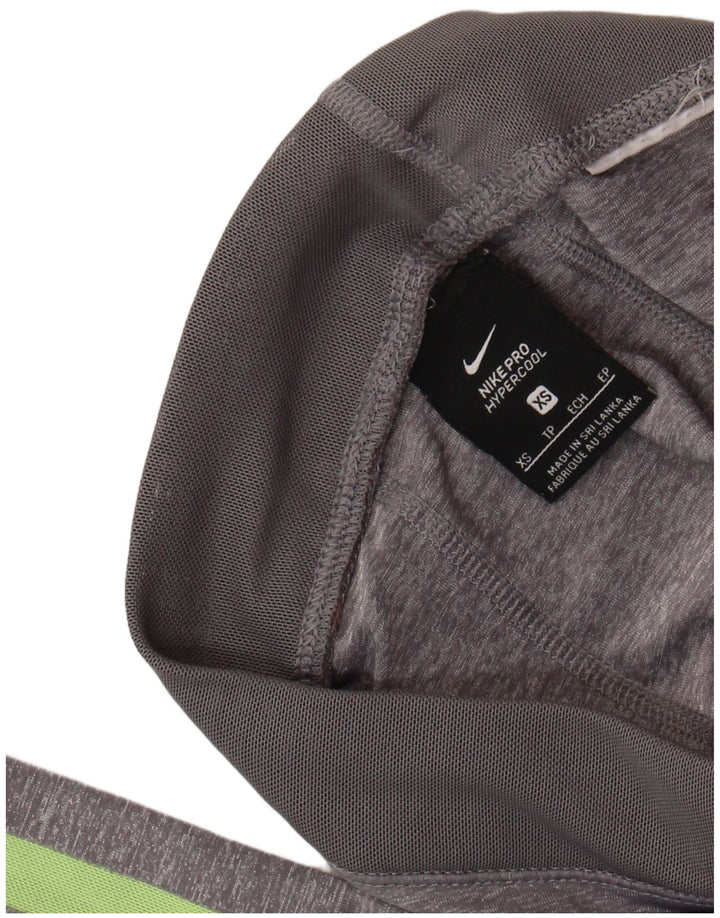 NIKE Damen Graphic Leggings UK 6 XS Grau