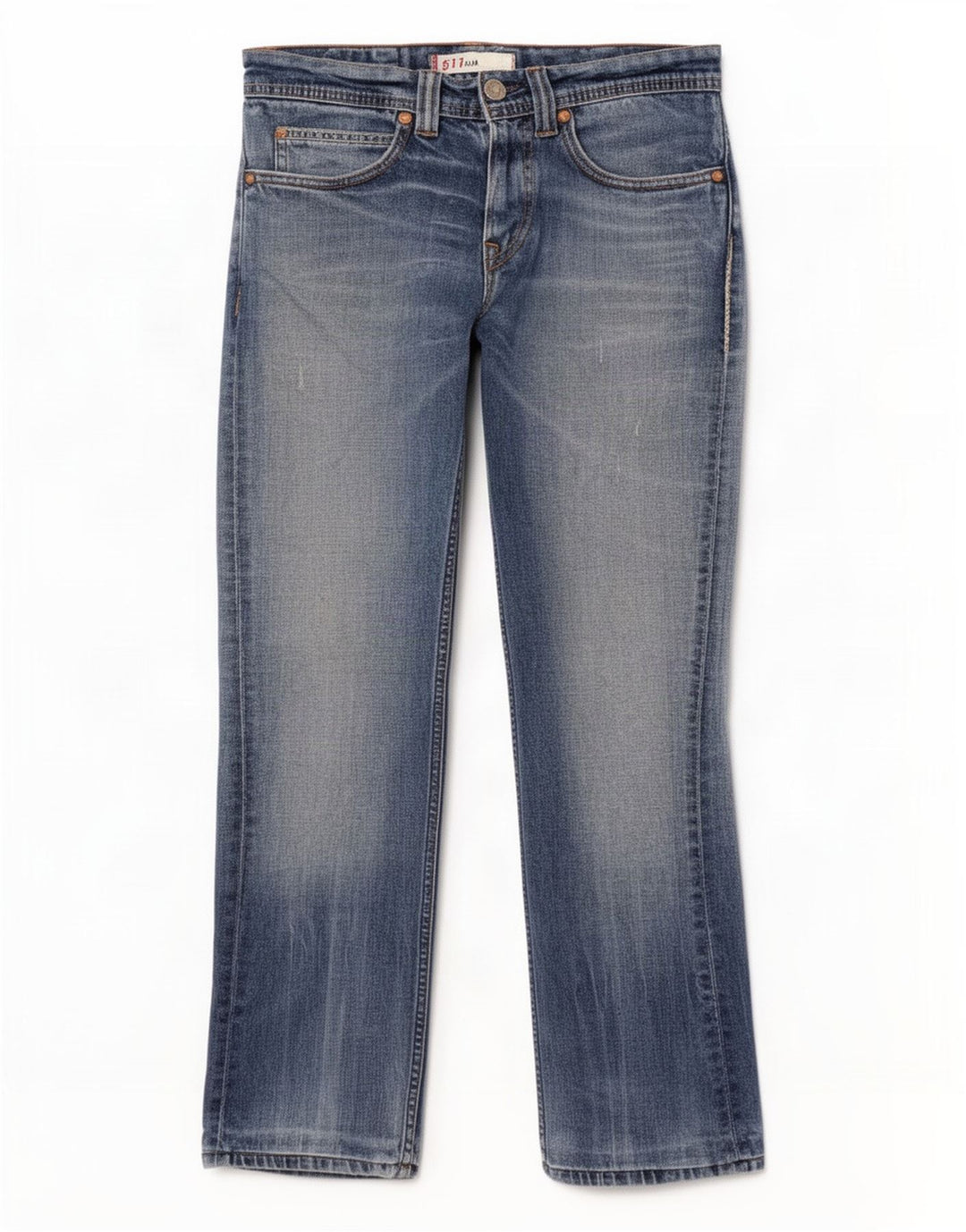 Levi's Damen 511 Distressed Slim Jeans W30 L29 Blaue Baumwolle