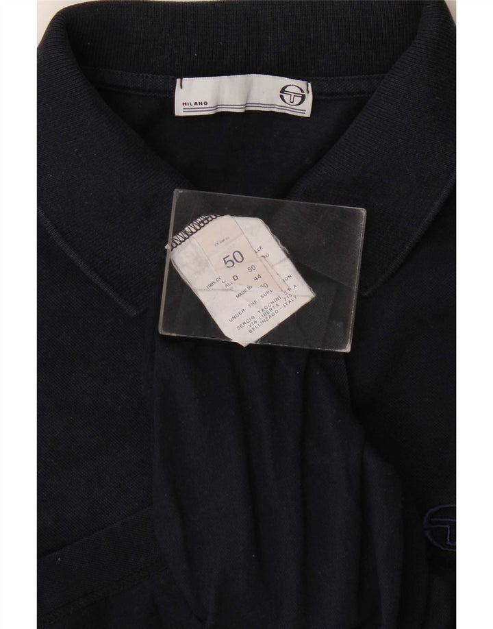 Sergio Tacchini Herren Poloshirt IT 50 Medium Marineblau Baumwolle