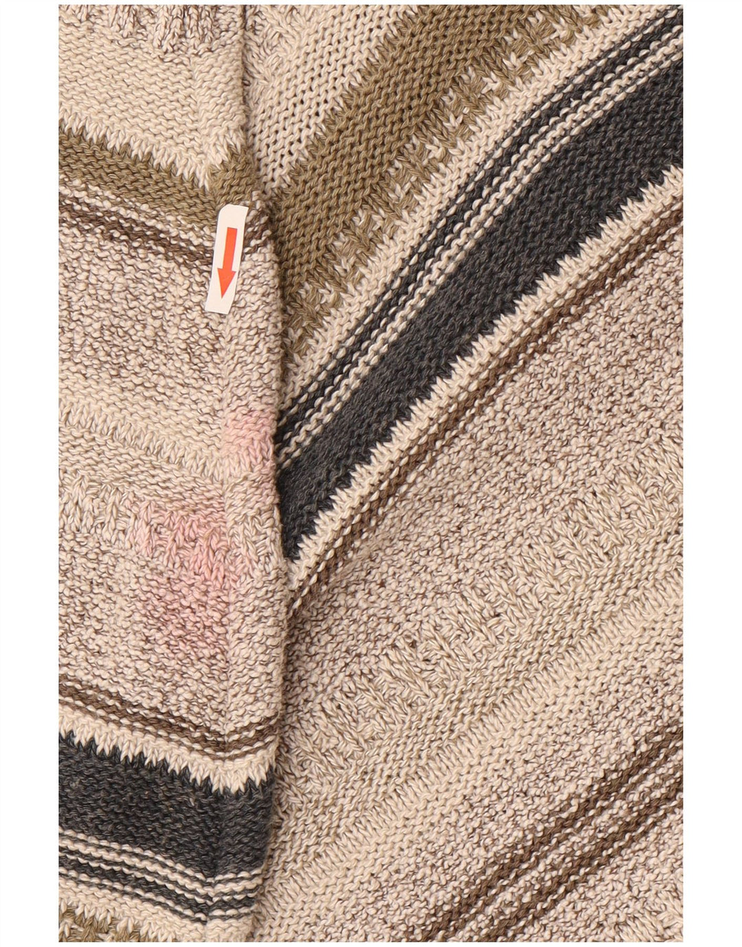 Angelo Litrico Herren-Pullover mit U-Boot-Ausschnitt, mittelgrau gestreifte Baumwolle