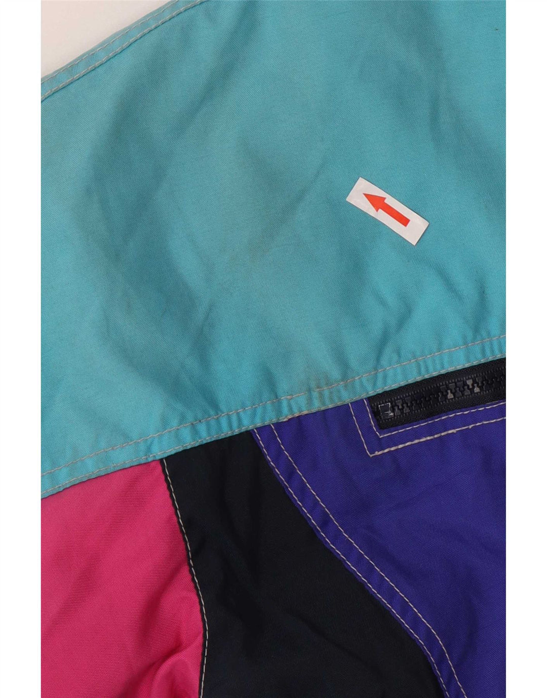 Colmar Damen-Skijacke mit Kapuze, lockere Passform, Größe 42, groß, blau, Farbblock