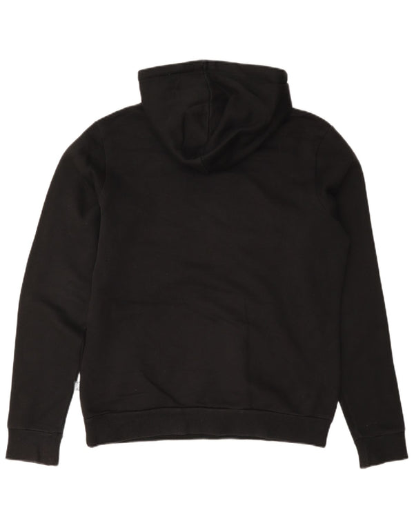 Puma Womens Graphic Hoodie Pullover UK 14 Große schwarze Baumwolle