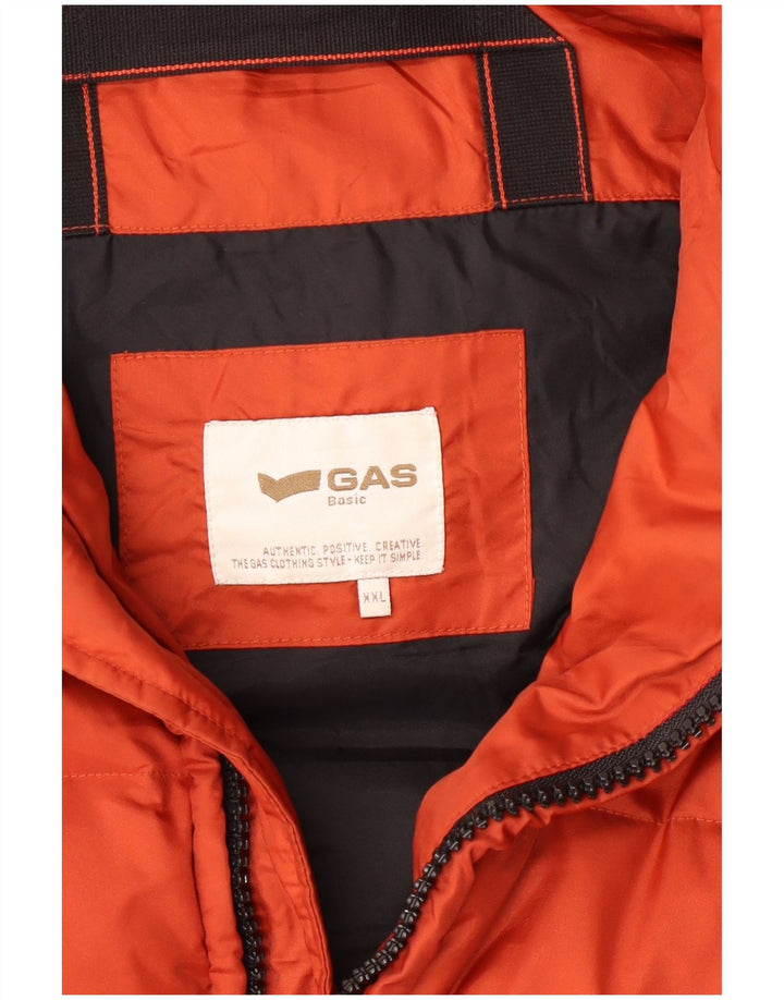GAS Herren Basic Kapuzenjacke UK 2XL Orange Polyamid