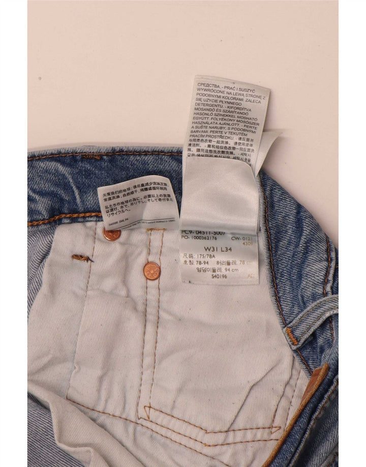 Levi's Herren 511 Slim Jeans W31 L34 Blaue Baumwolle