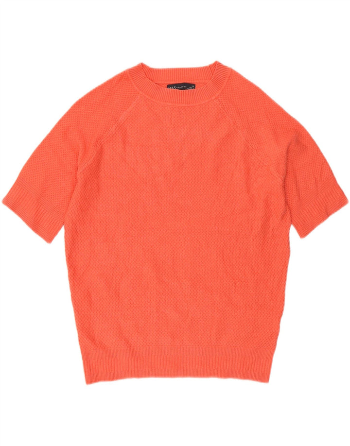 Marks & Spencer Damen-Pullover mit Rundhalsausschnitt, Gr. 12, mittelorange