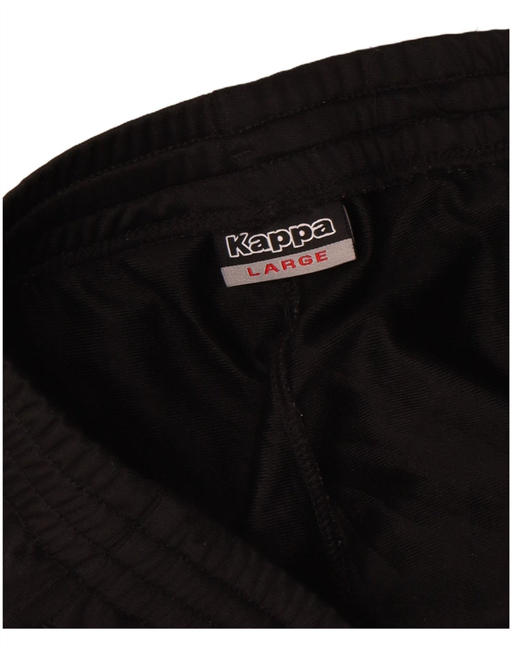 Kappa Herren-Trainingshose, Jogginghose, Größe L, Schwarz, Polyester