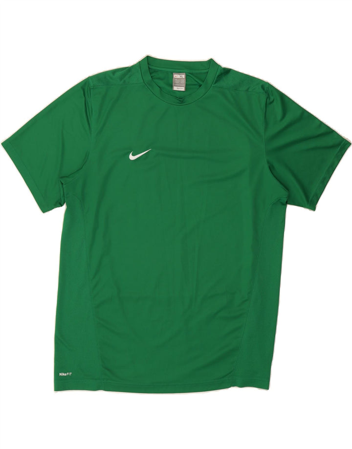 NIKE Mens T-Shirt Top XL Green Polyester Vintage Nike and Second-Hand Nike from Messina Hembry 