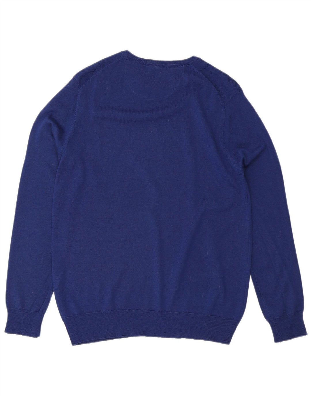 Carrera Herren-Pullover mit Rundhalsausschnitt, mittelblaue Wolle