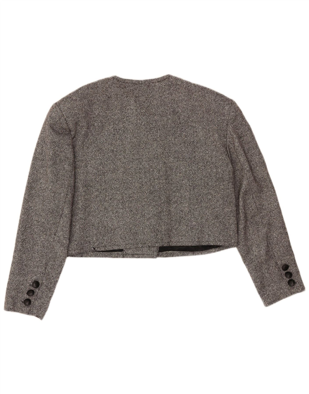 MONDI Damen Zweireihige Bolerojacke EU 42 Große graue Wolle