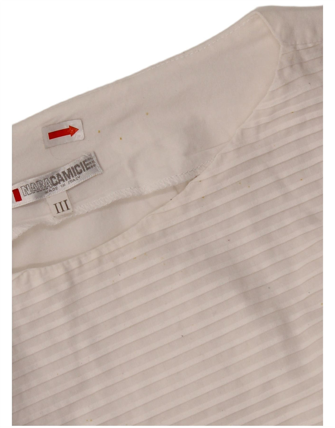 NARACAMICIE Ärmelloses Damen-Blusenoberteil, UK-Größe 8, Größe S, weiße Nadelstreifen-Baumwolle