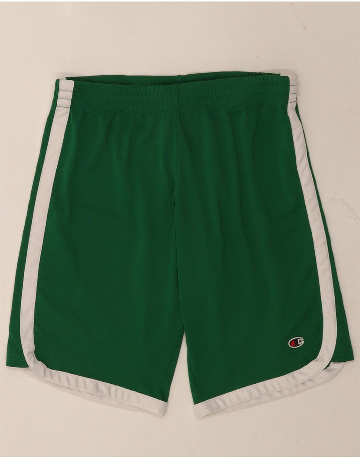 Champion Herren-Sportshorts, klein, grünes Farbblock-Polyester