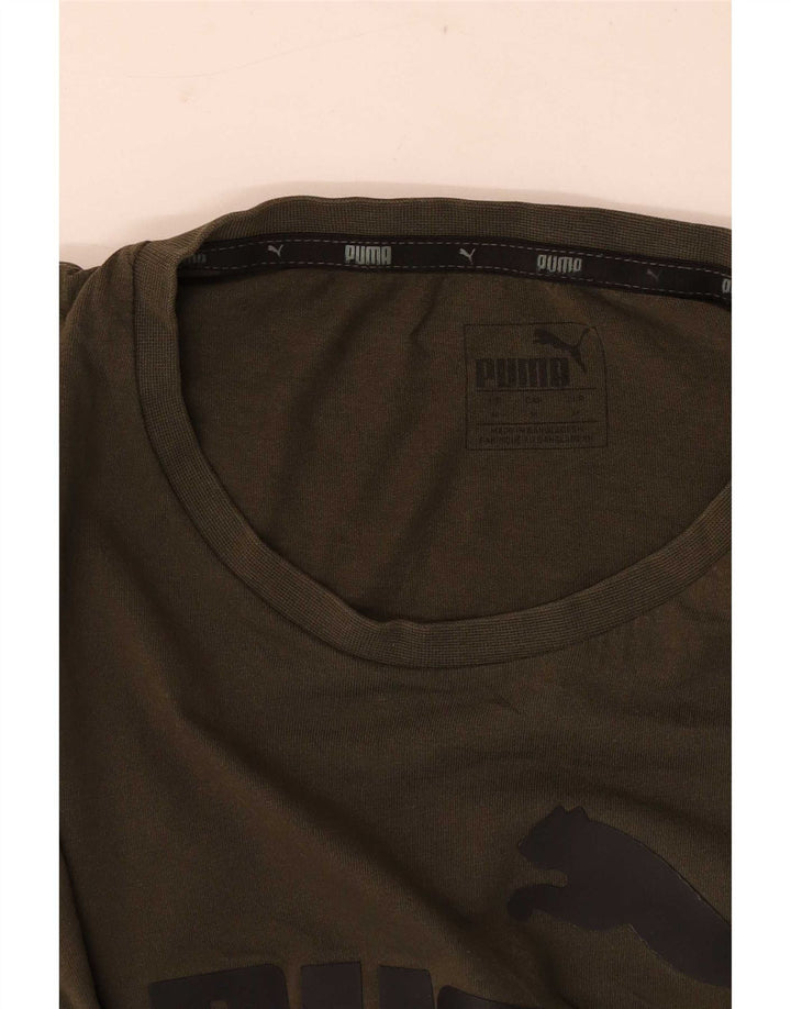 Puma Herren Grafik T-Shirt Top Medium Khaki
