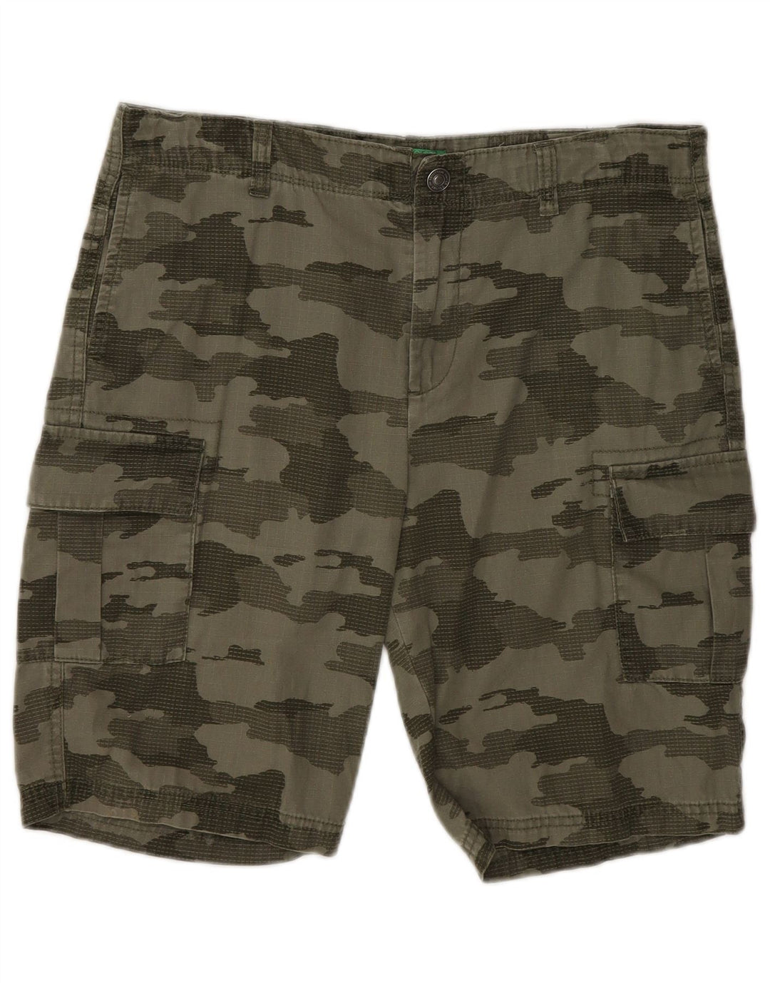 BENETTON Cargo-Shorts für Jungen, 13–14 Jahre, 3XL W30, Khaki-Camouflage, Baumwolle