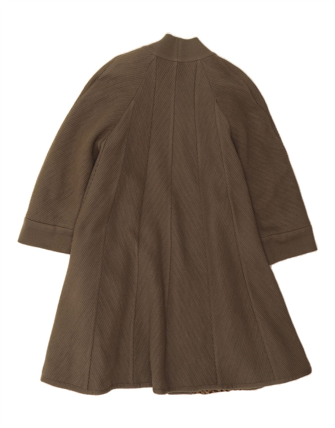 VINTAGE Womens Oversized Knit Open Overcoat UK 14 Medium Brown Vintage Vintage and Second-Hand Vintage from Messina Hembry 