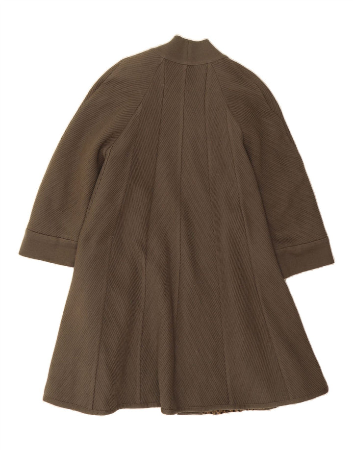 VINTAGE Womens Oversized Knit Open Overcoat UK 14 Medium Brown Vintage Vintage and Second-Hand Vintage from Messina Hembry 