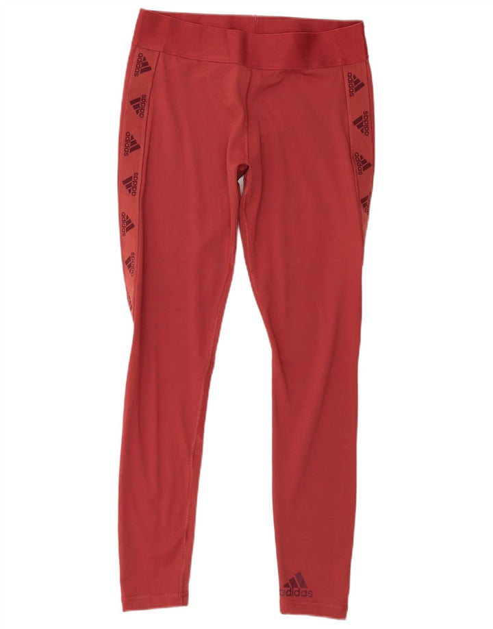 Adidas Damen Aeroready Graphic Leggings UK 12/14 Mittelrot