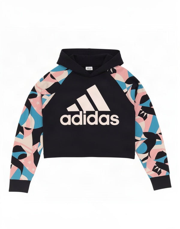 Adidas Mädchen Crop Graphic Hoodie Pullover 13–14 Jahre Medium Marineblau