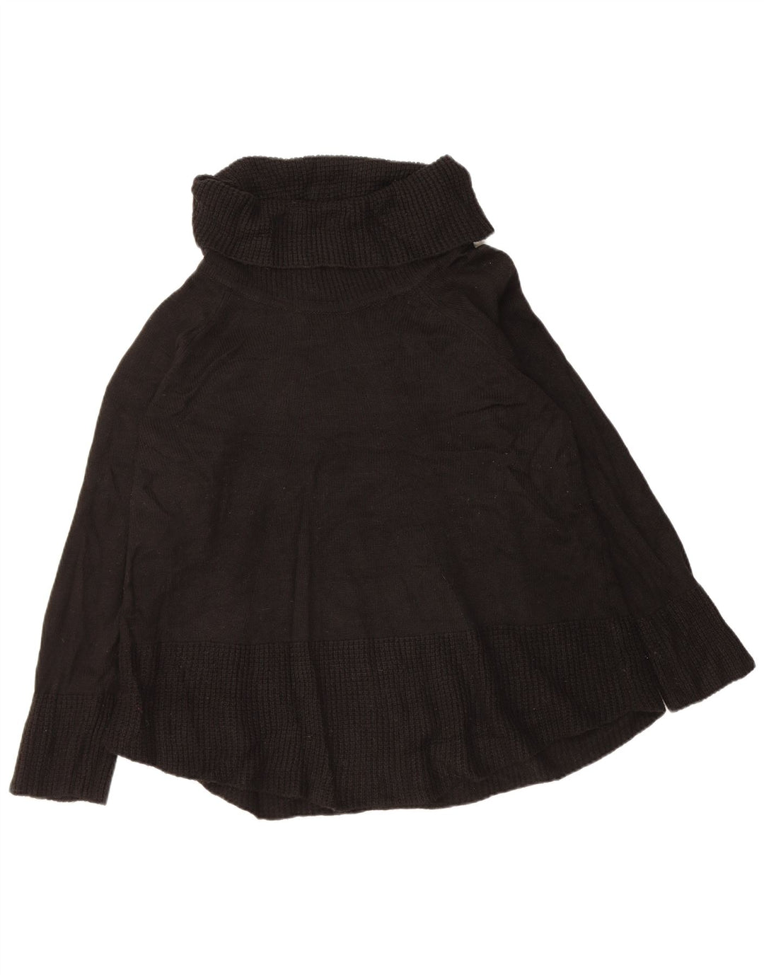 CALVIN KLEIN Damen Rollkragenpullover UK 18 XL Schwarz Acryl