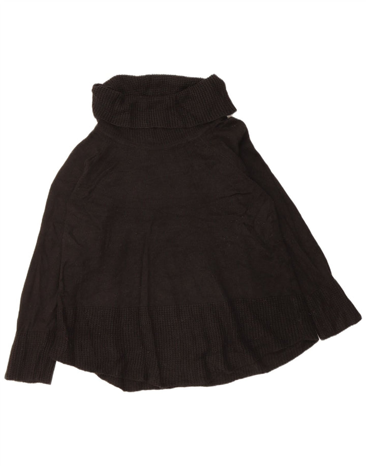 CALVIN KLEIN Damen Rollkragenpullover UK 18 XL Schwarz Acryl