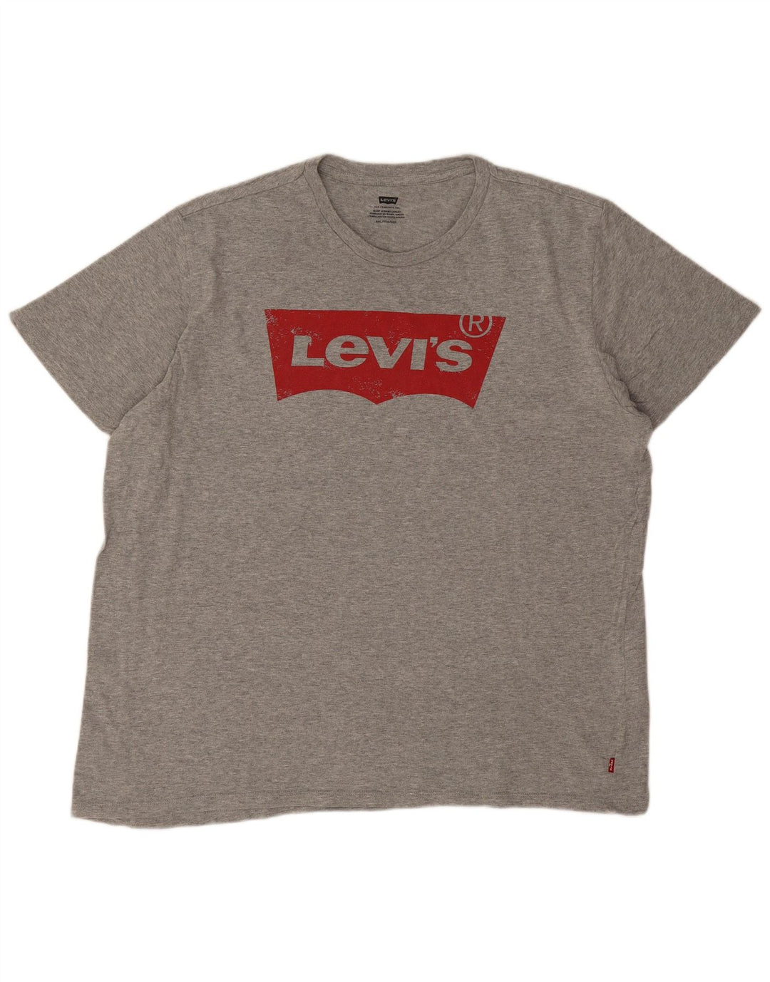 Levi's Herren-T-Shirt mit Grafik, 2XL, graues Baumwoll-Logo