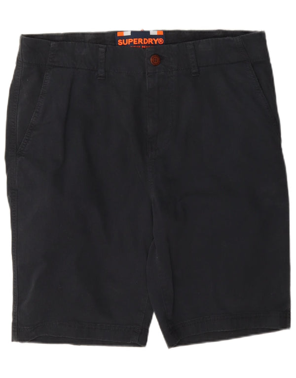 Superdry Herren-Chinoshorts W32, mittelmarineblaue Baumwolle