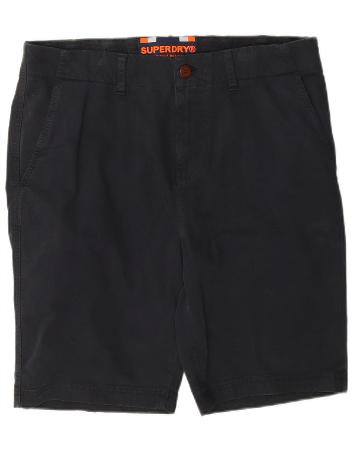 Superdry Herren-Chinoshorts W32, mittelmarineblaue Baumwolle