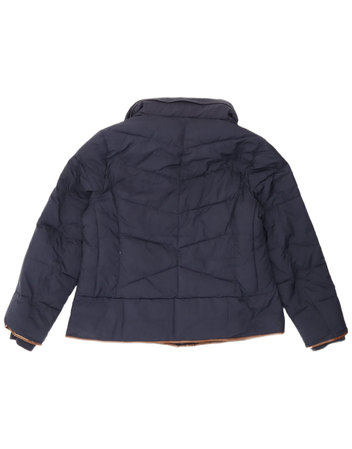 Marks & Spencer Damen Wattierte Jacke UK 16 Large Marineblau Polyester