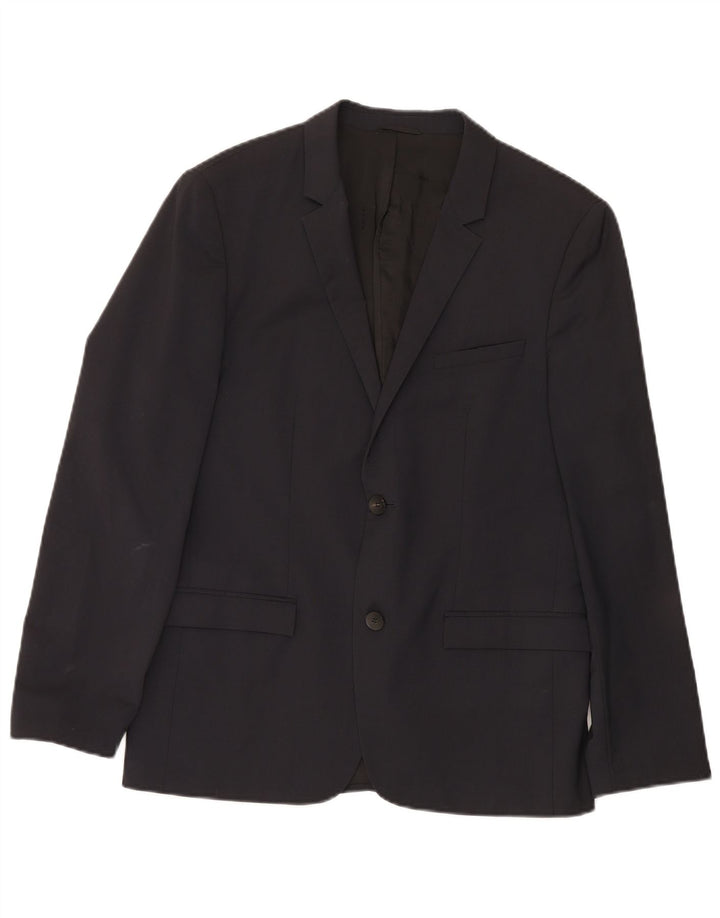 Calvin Klein Herren-Anzug mit 2 Knöpfen, 2-teilig, IT 50, Größe L, W34, L33, schwarze Wolle