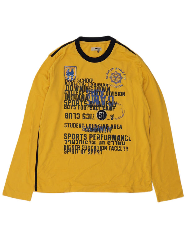 Gas Herren Graphic Top Langarm XL Gelb Farbblock