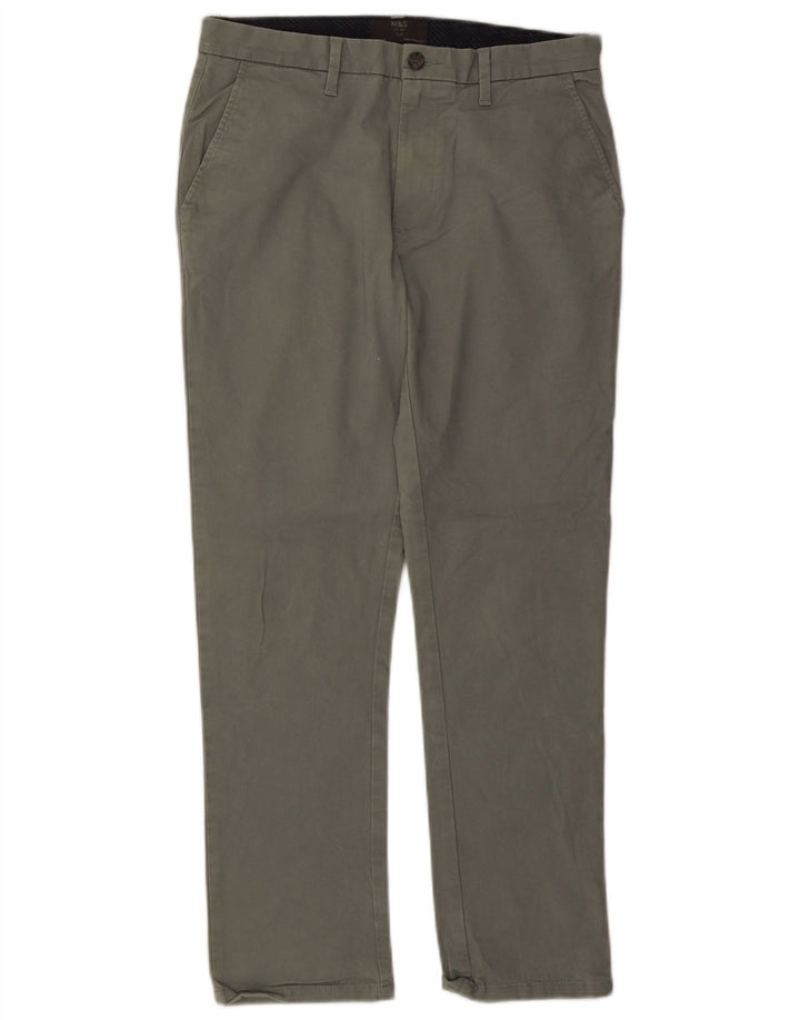 Marks & Spencer Slim Chino-Hose für Herren, W32, L29, Khaki