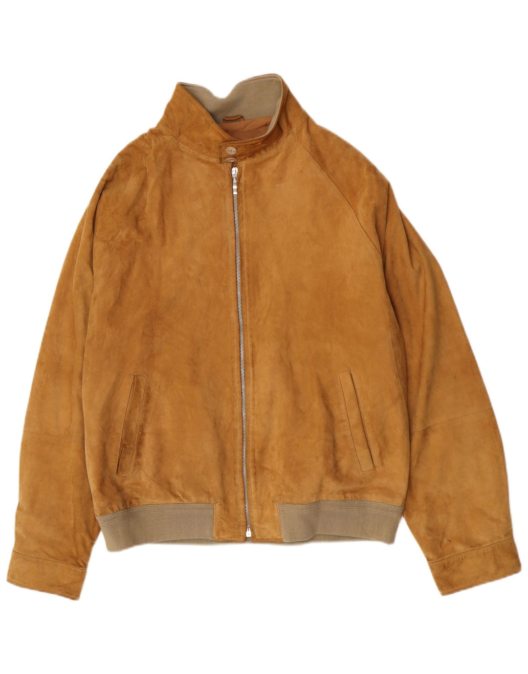 Gerani Herren Wildleder Bomberjacke IT 56 3XL Beige Leder