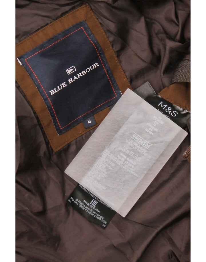 Marks & Spencer Herren Blue Harbour Wattierte Jacke mit Kapuze, UK 38, Mittelbraun