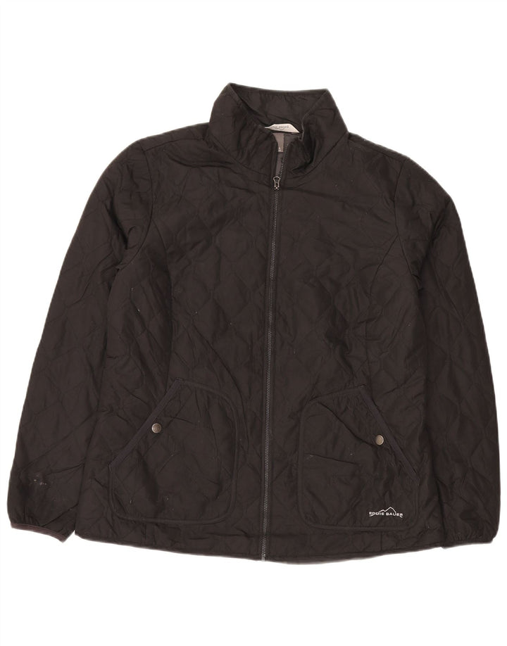 Eddie Bauer Damen Steppjacke UK 16 Large Schwarz Polyester