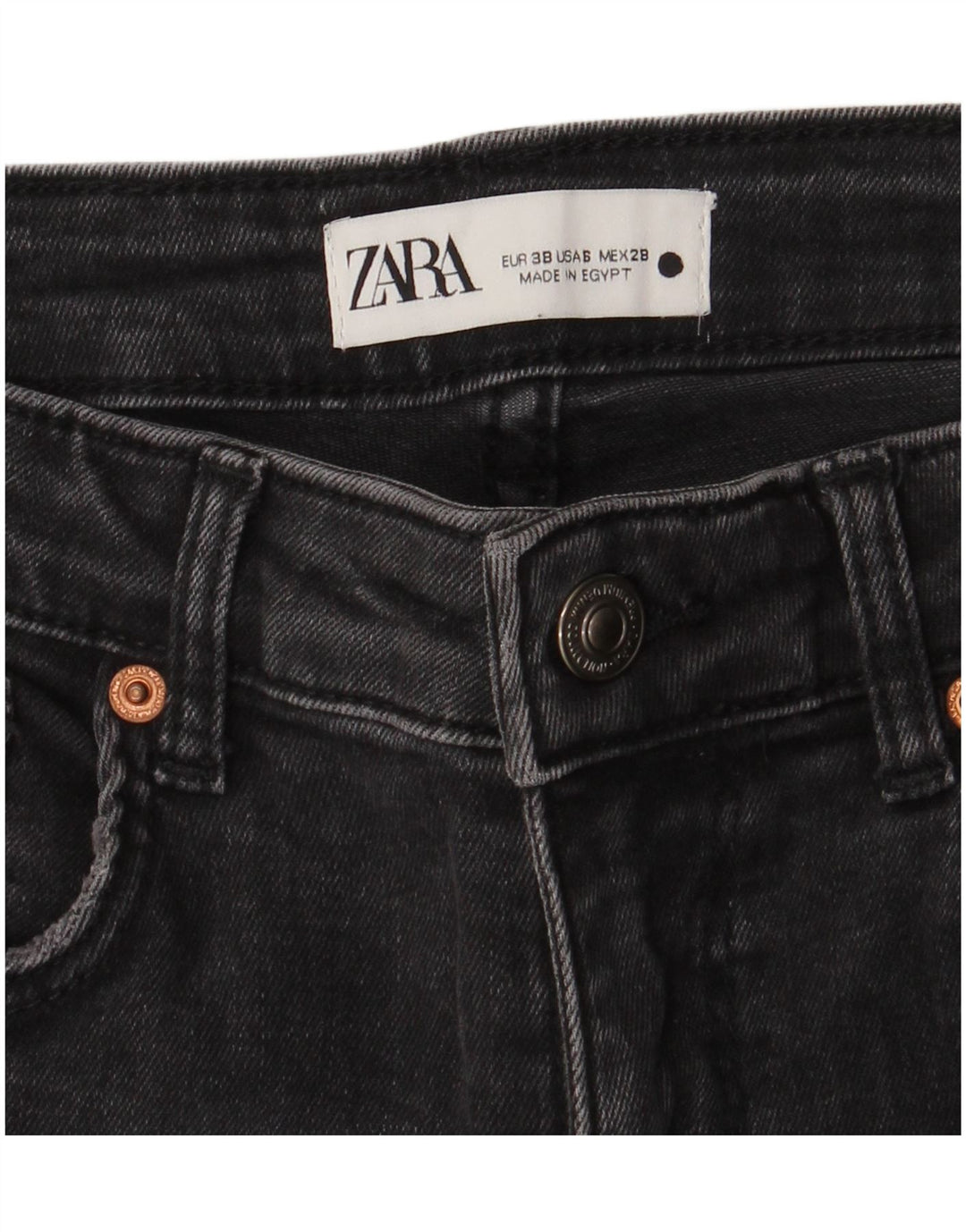 Zara Damen Slim Jeans EU 38 Small W28 L25 Grau