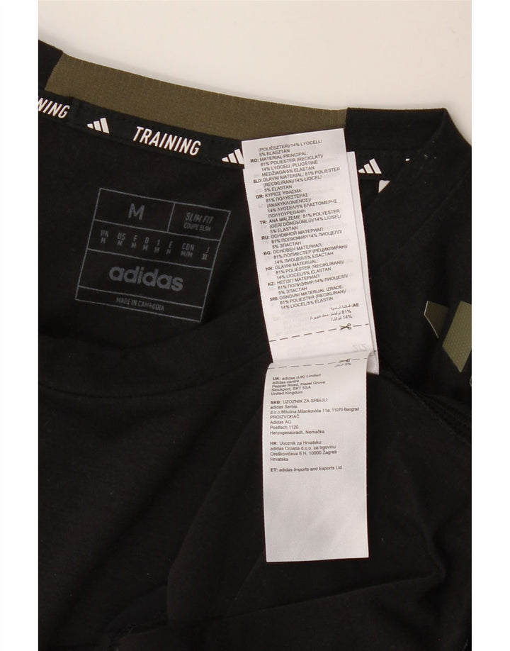 ADIDAS Herren Aeroready Slim Fit T-Shirt Top Medium Schwarz Polyester