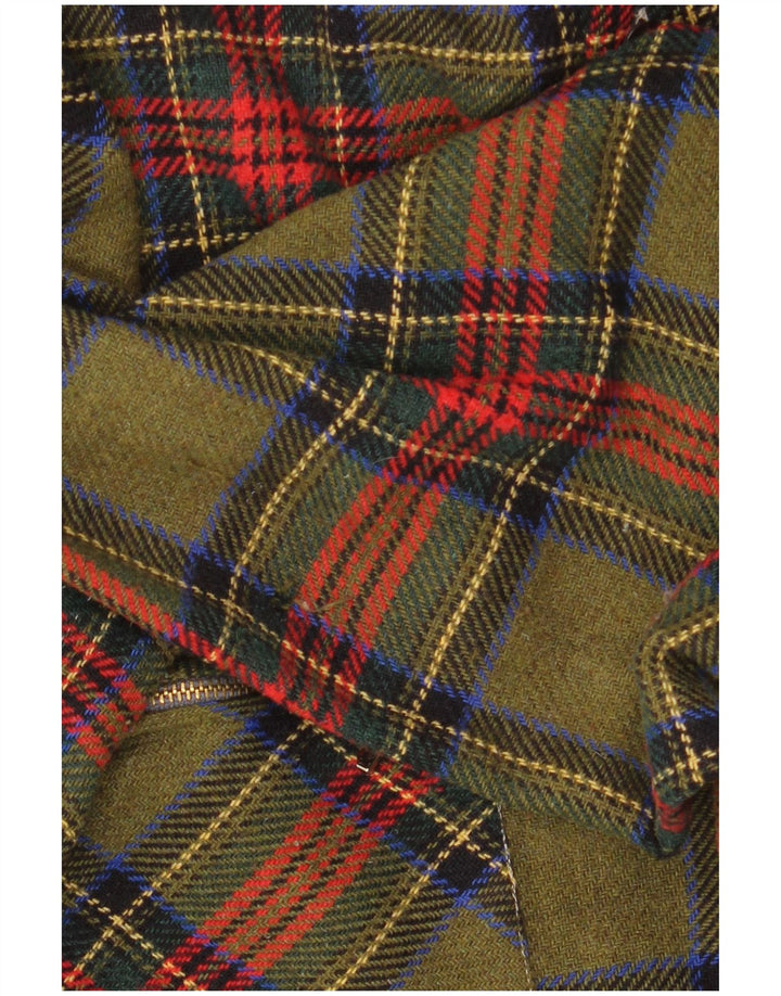 Vintage Herren Flanellhemd Mittel Khaki Karo