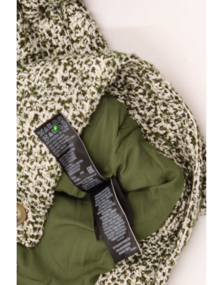 Marks & Spencer Damen Bomberjacke UK 8 Small Khaki Flecked Polyester