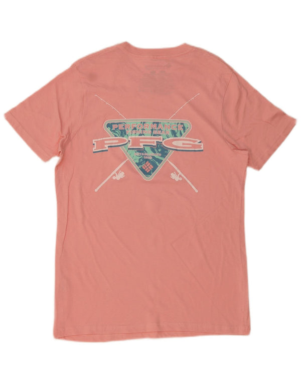 Columbia Herren-T-Shirt mit Grafik, Größe S, Rosa