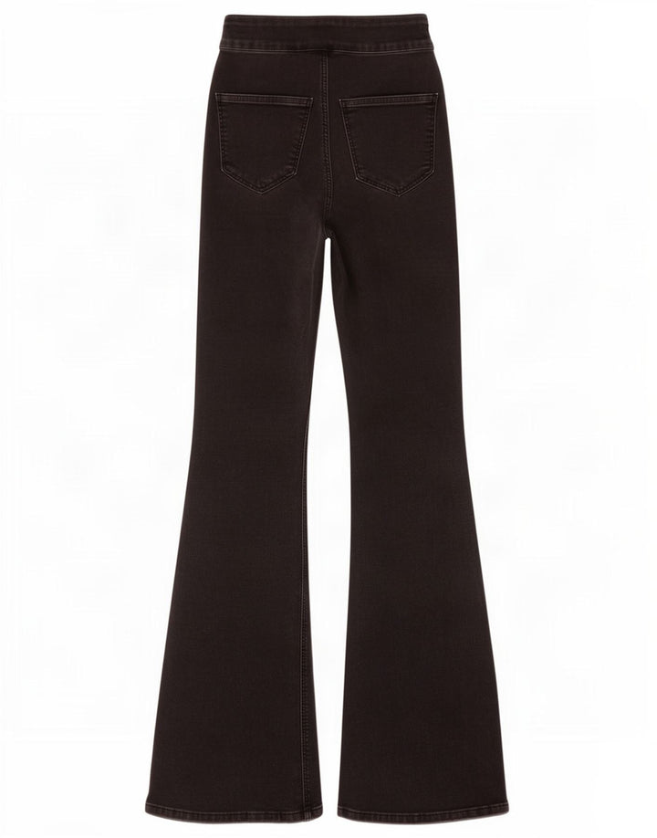 Topshop Damen Schlagjeans W26 L32 Schwarze Baumwolle