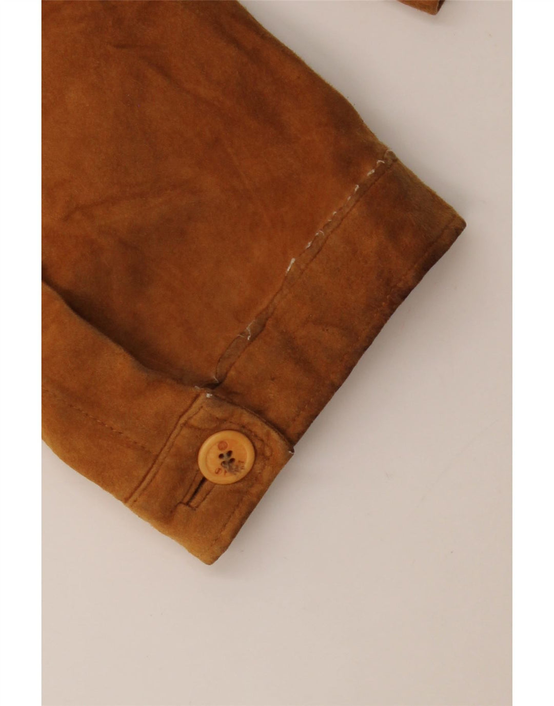 VINTAGE Herren Wildlederjacke IT 50 Großes Beige Leder