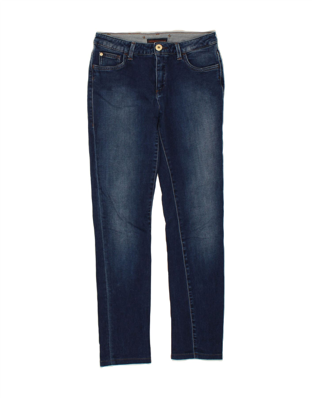 TRUSSARDI Womens Slim Jeans W26 L28 Navy Blue Vintage Trussardi and Second-Hand Trussardi from Messina Hembry 