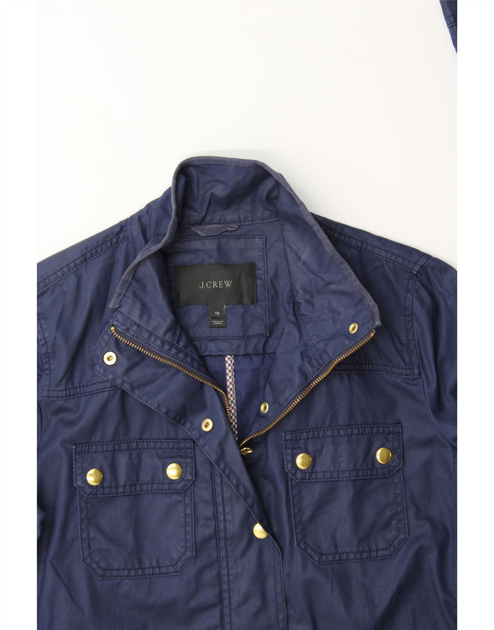 J. CREW Womens Utility Jacket UK 10 Small Navy Blue Cotton Vintage J. Crew and Second-Hand J. Crew from Messina Hembry 