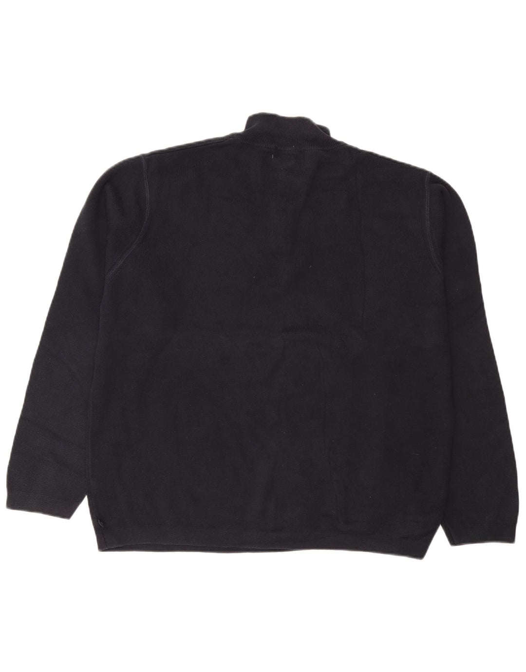 Marks & Spencer Herren Blauer Harbour-Pullover mit Reißverschluss am Hals, XL, Marineblau