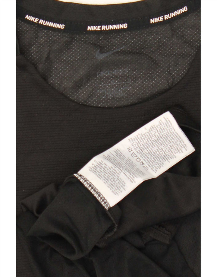 Nike Herren Dri Fit T-Shirt-Oberteil, groß, schwarz gestreift, Polyester