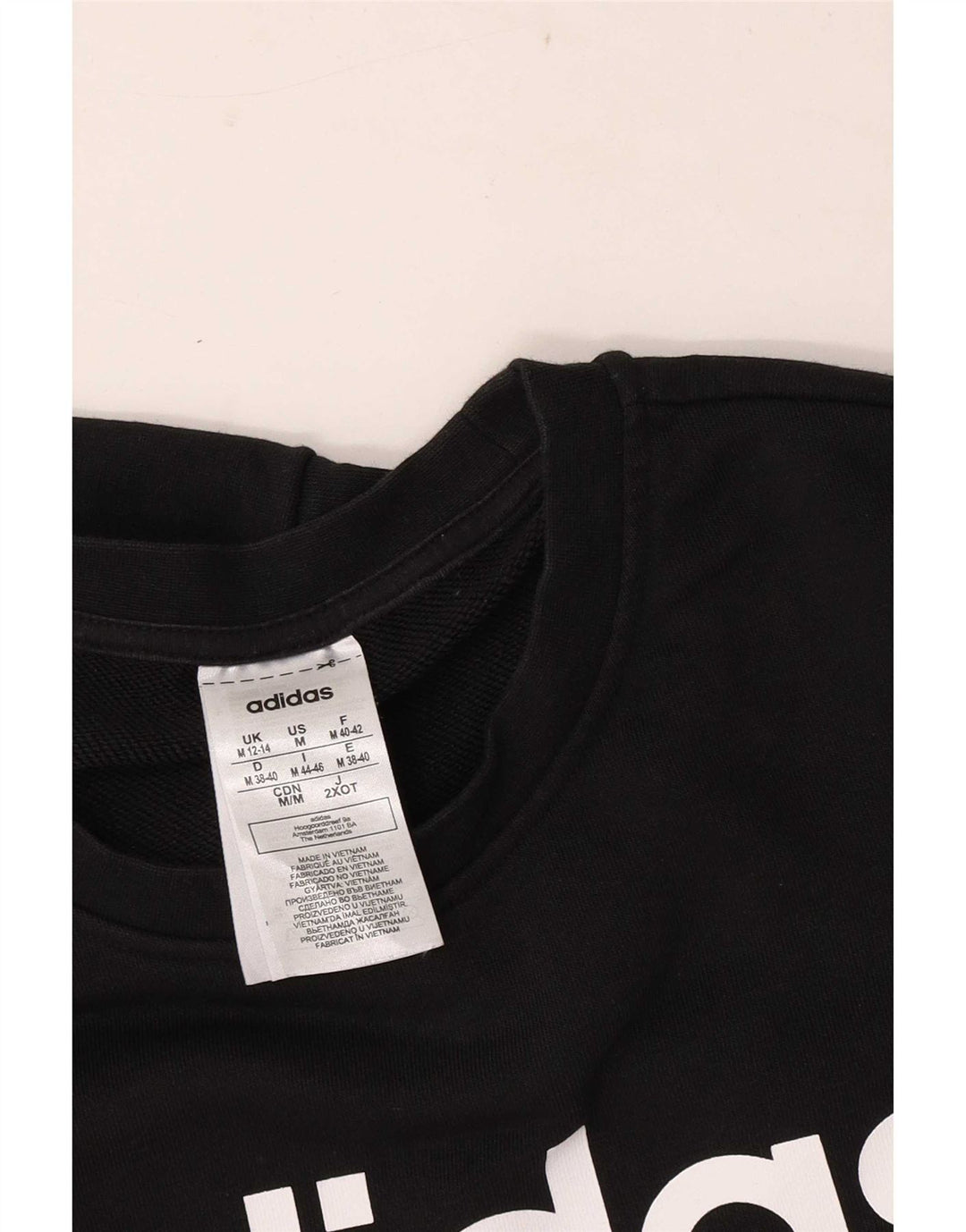 Adidas Damen Graphic Regular Fit Sweatshirt Pullover UK 12/14 Medium Schwarz