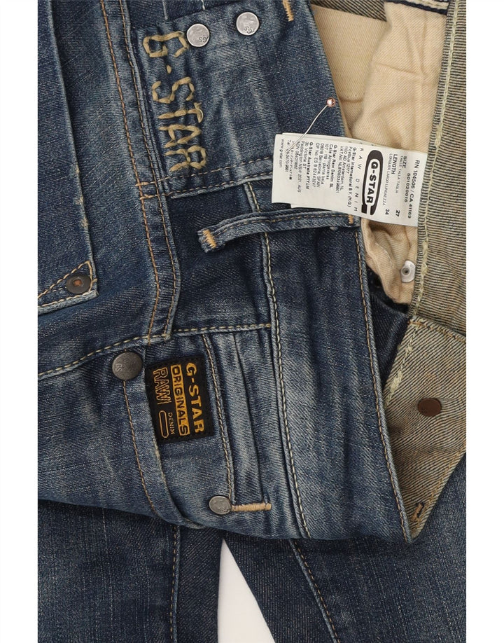G-Star Damen Slim Jeans W27 L34 Blaue Baumwolle