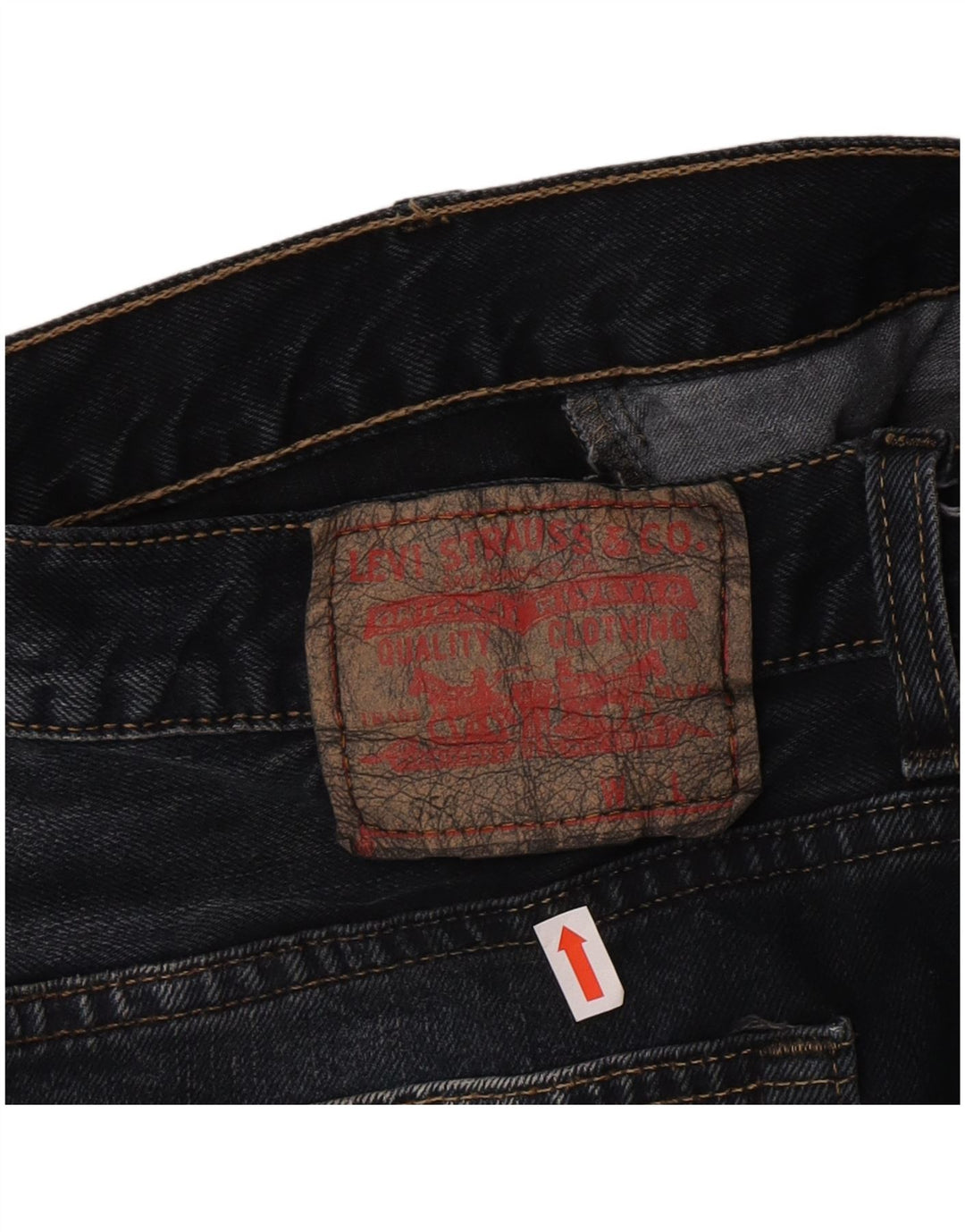 Levi's Damen-Jeansrock, Größe L, W32, Marineblau, Baumwolle